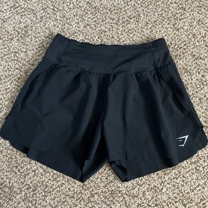 Black workout shorts from gymshark!